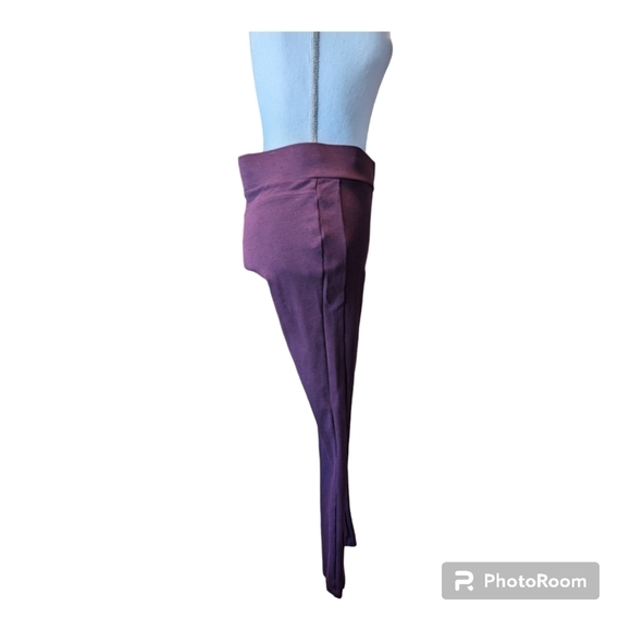 LOFT Leggings in Heathered Burgundy Seamed Ponte Size M - Picture 6 of 11